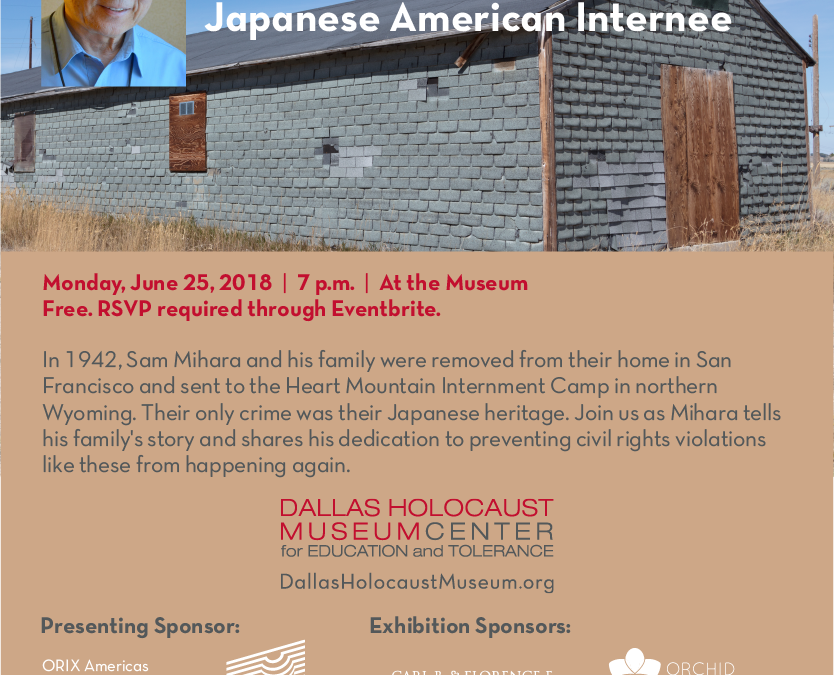 Sam Mihara講演会＠Dallas Holocaust Museum 6/25