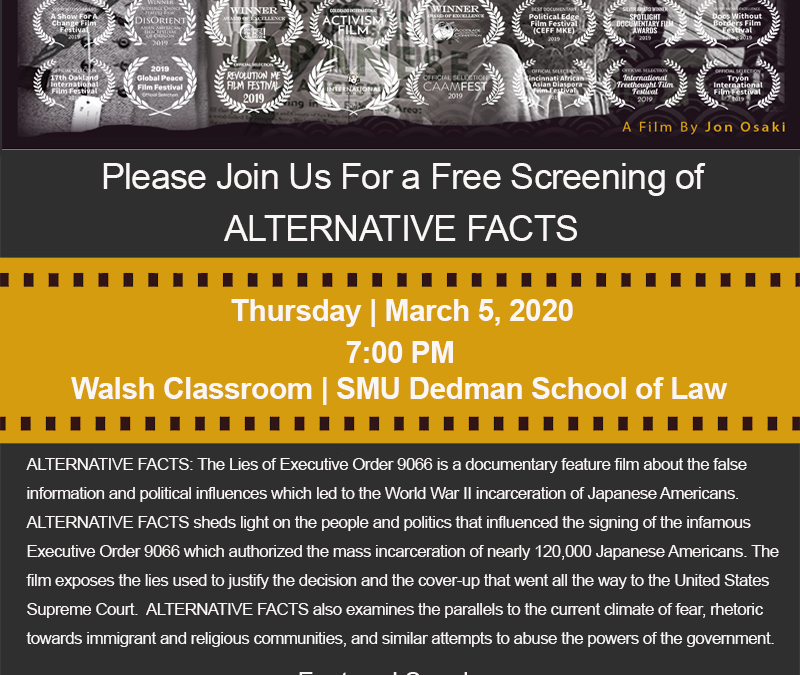 ACS DFW主催「Alternative Facts」上映 ＆ 公開討論会